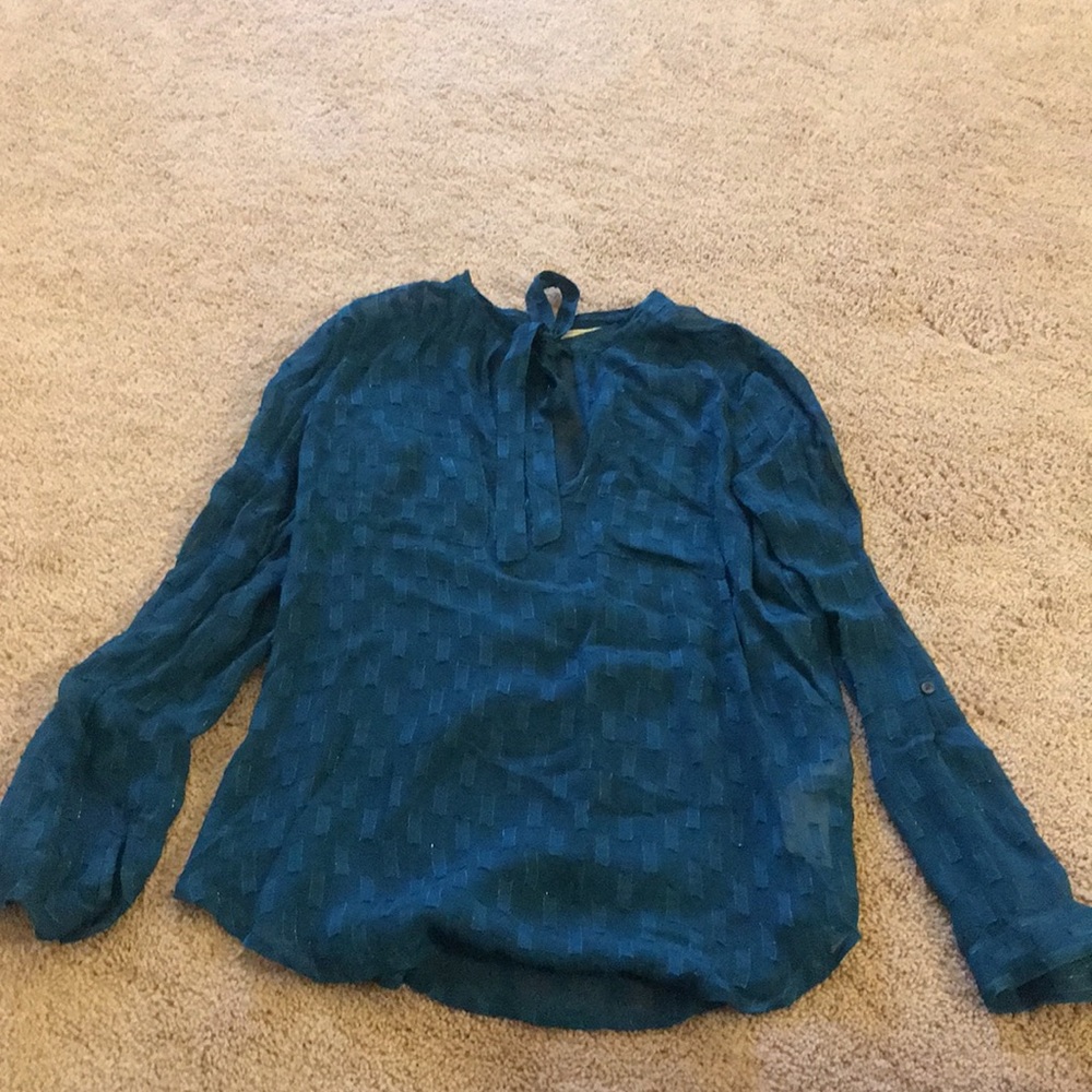 Lovely blouse with silver threading and pussybow